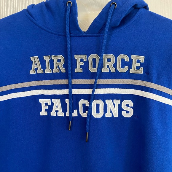 Vintage USAF US Air Force Falcons Retro Blue High End Women’s L Hoodie - Picture 2 of 4